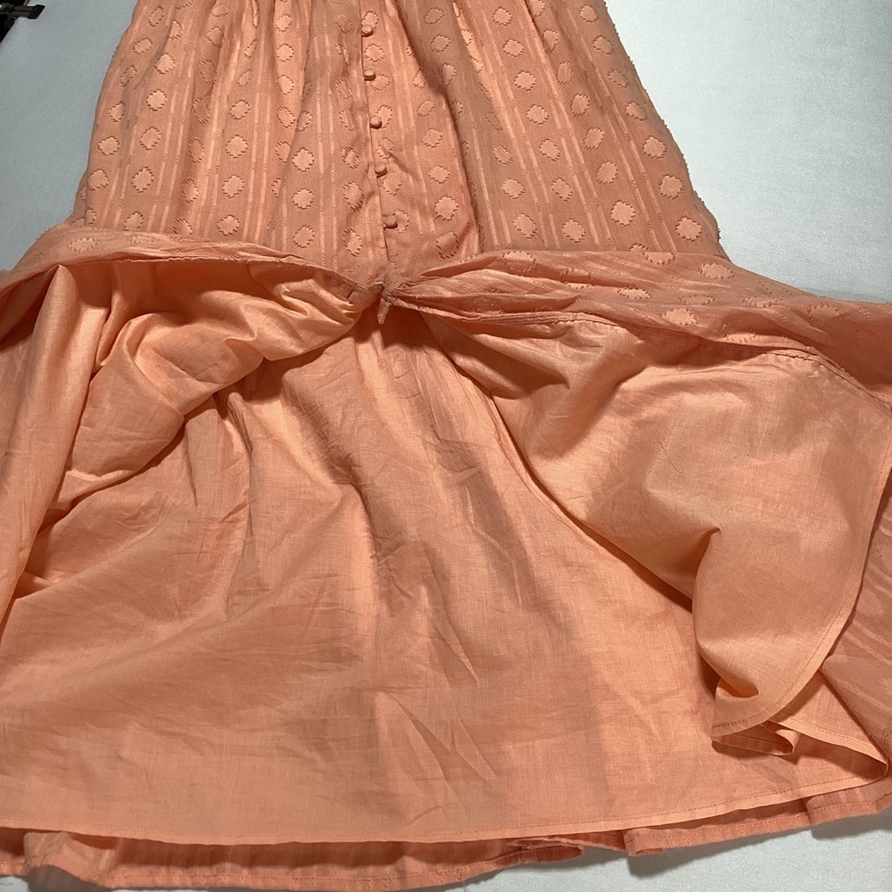 Sleeveless Smocked Coral Maxi Dress for Girls - Picture 5 of 11